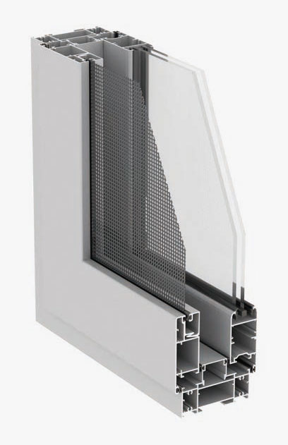 WPC90C integrated casement window with screen
