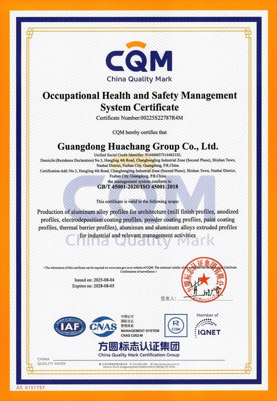 Occupational Health and Safety Management System Certificate